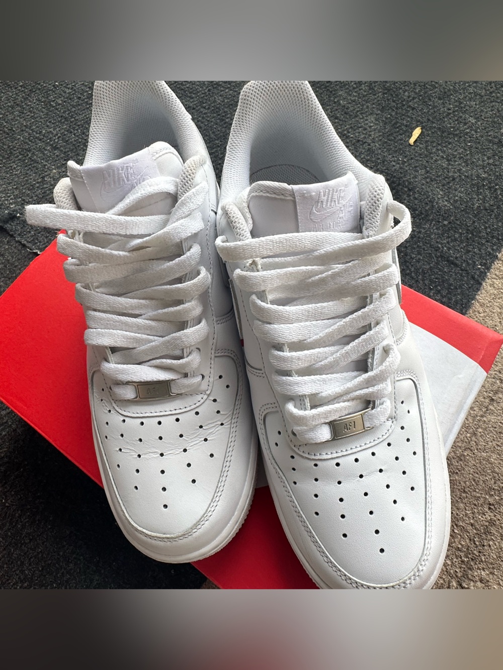 Nike AirForce1 White Low-Top Sneakers